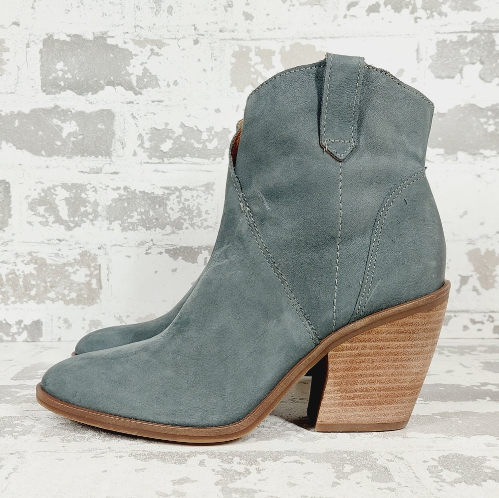 New Lucky Brand Loxona Western Suede Grey Bootie V562